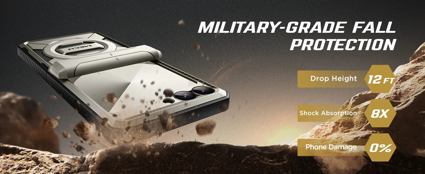 Stand for Z Flip 6 Case with Ring Kickstand Hinge Protection Screen Protector Full Body Protection Magsafe Phone Case