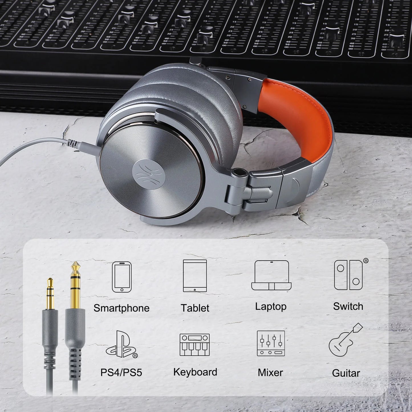 Foldable Over-Ear Wired Headphone For Phone Computer PC Professional Studio Pro 30 50 Monitor DJ Headset Gaming Earphone