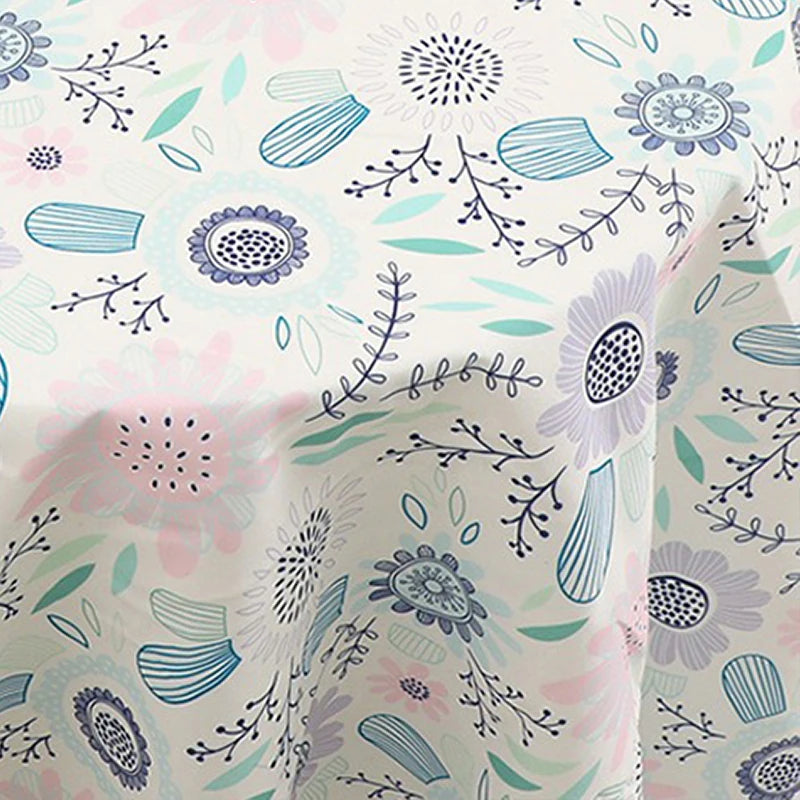 1M/2M/3M 30colors plant floral print canvas fabric for Home textile DIY sewing tent tablecloth, luggage bags Cloth by the meter