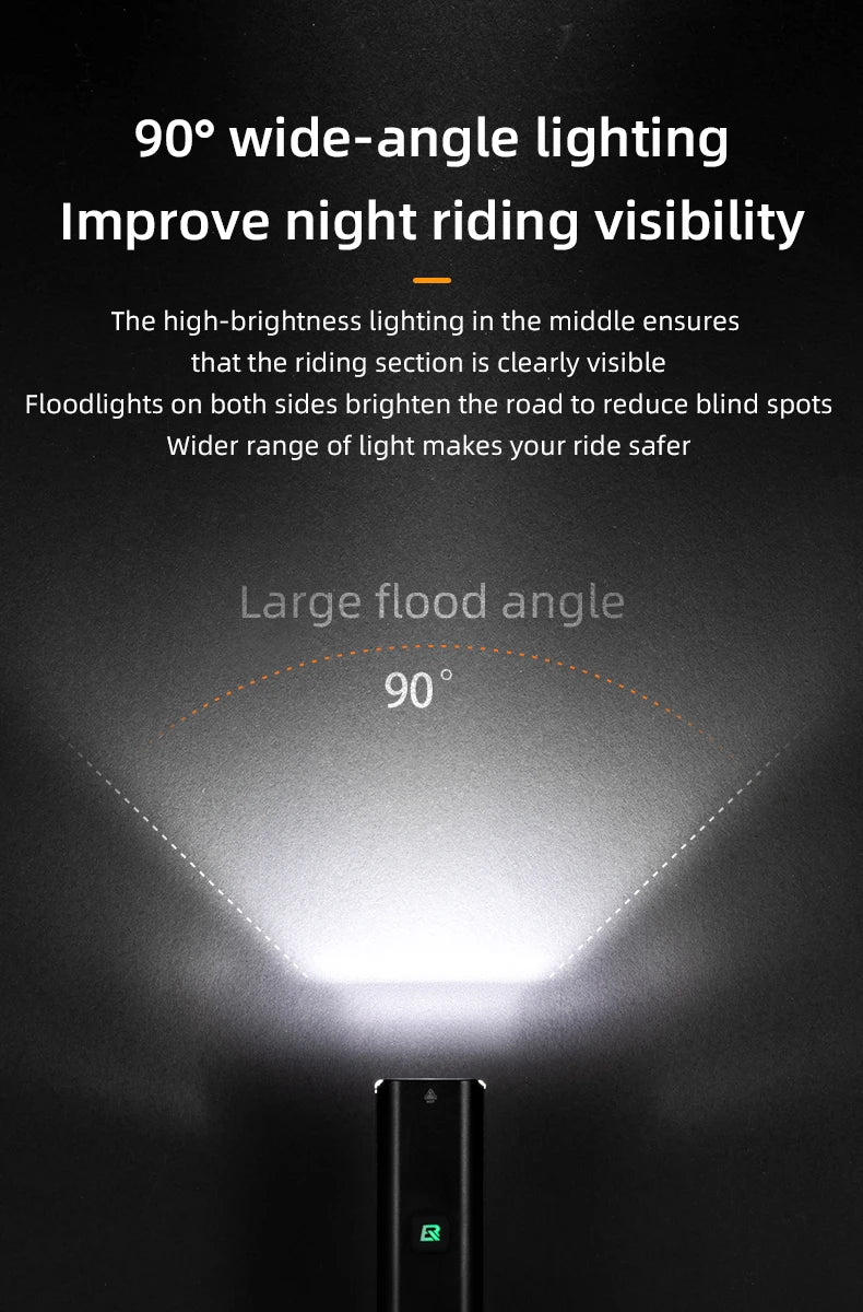 1000LM Bike Light Front Lamp Type-C Rechargeable LED 4500mAh Bicycle Light Waterproof Headlight Bike Accessories