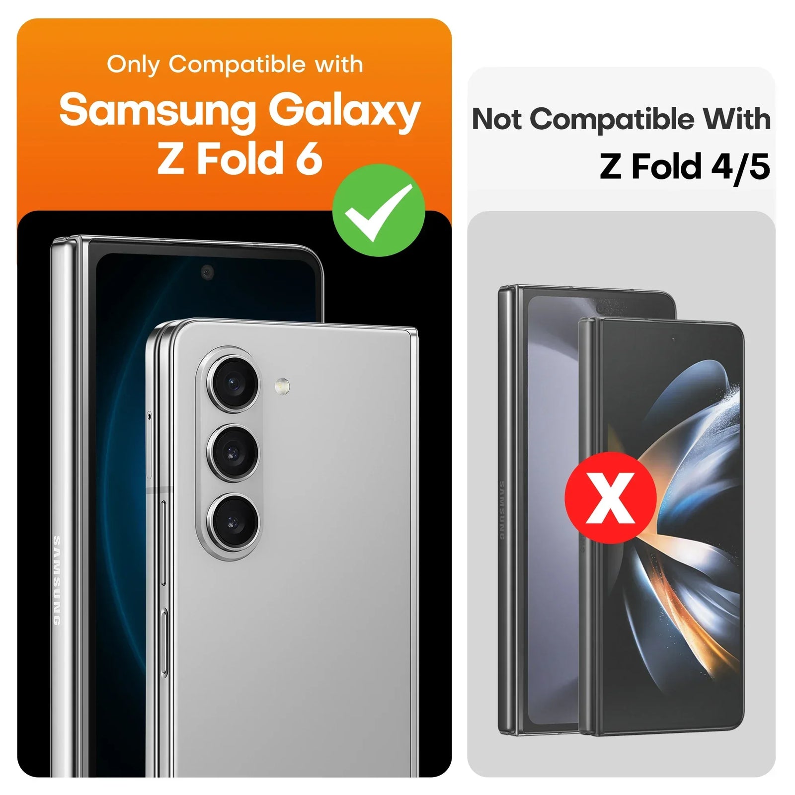 Strong Magnetic Case for Samsung Galaxy Z Fold 6 with MagSafe Built in Screen Protector Belt Clip Kickstand Function Phone Case