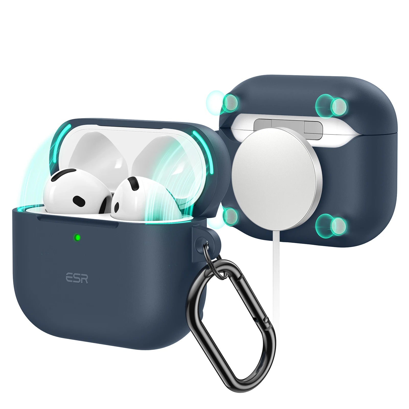 AirPods 4th Generation (2024) Case HaloLock with MagSafe Earphone Protection Cover for AirPods Pro 2nd/1st Gen(2023）