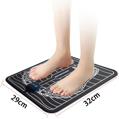 Electric Foot Massager Pad With Remote Control of Foot Massage Pads USB Charging Portable Foldable Massage Mat