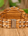 Wood Watch Zebra Multifunctional Luminous Lettering Custom