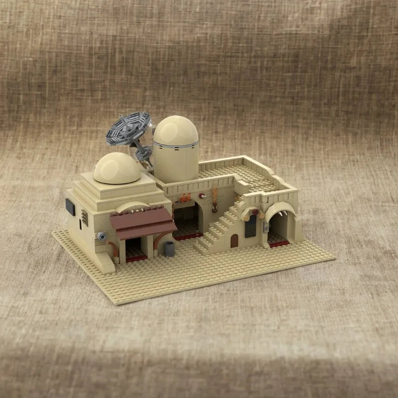 636PCSStar Battle Tatooine Double Building Slums Modularity DIY Toy Creative Construction Blocks Festival Gift for