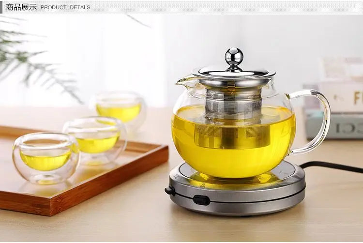 High Quality Heat Resistant Glass Tea Pot with Infuser 900ml Flower Tea Coffee Teapot