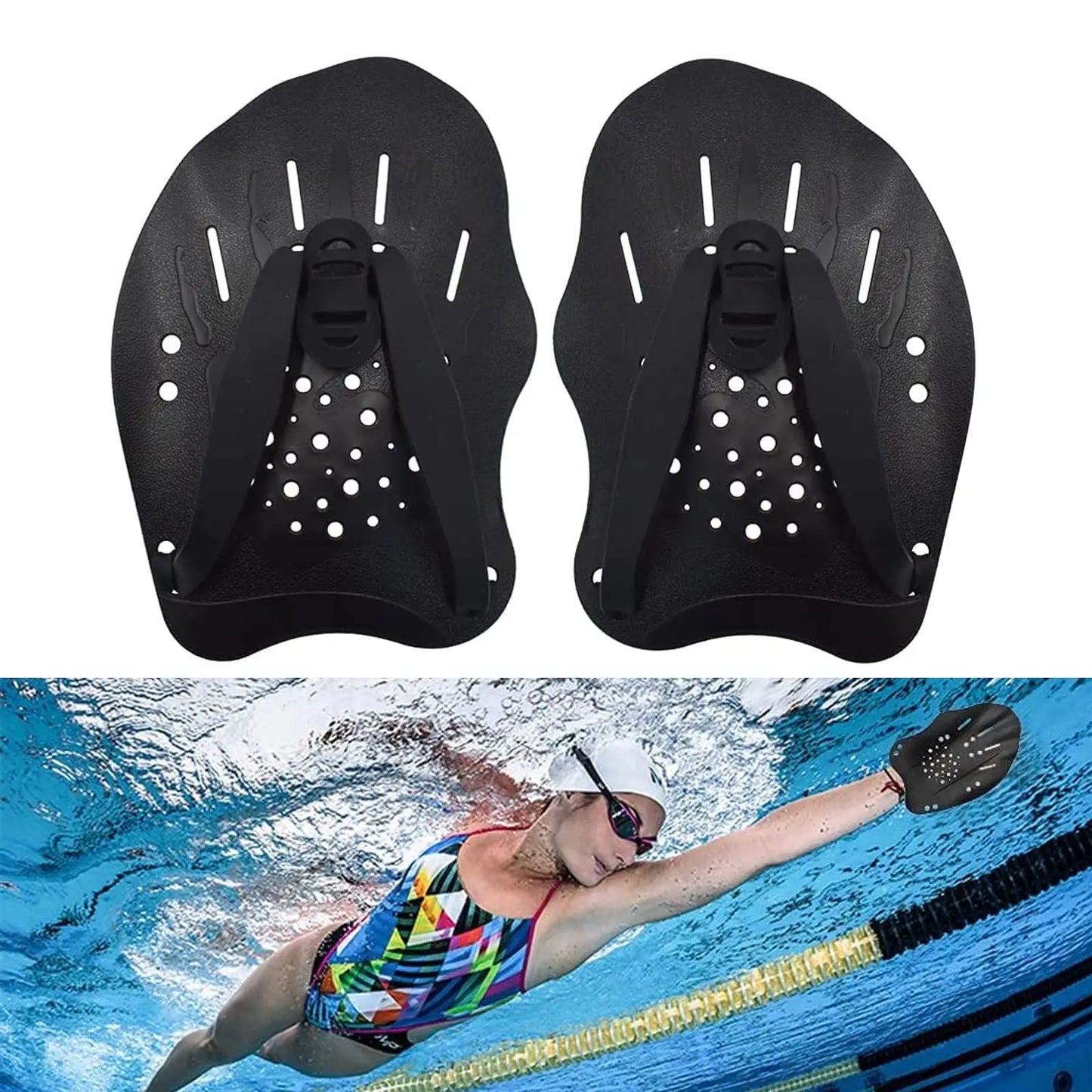 Water Sport Snorkeling Swimming Paddles Training Swimming Training Tool Hand Webbed Gloves Pad Fins Flippers