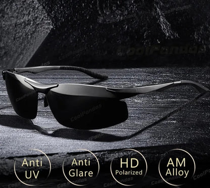 Aluminum HD Polarized Photochromic Sunglasses Men Driving Sun Glasses