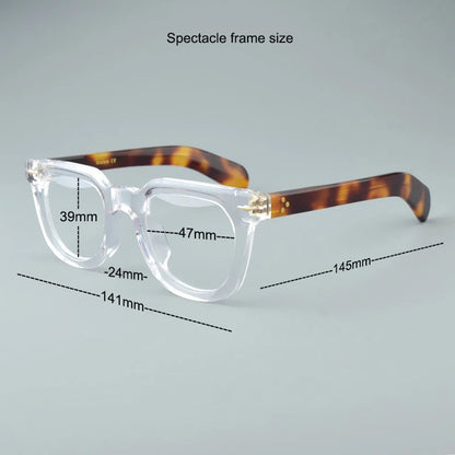 optical glasses frame Square eyeglasses Acetate myopia prescription Retro fashion spectacle frames