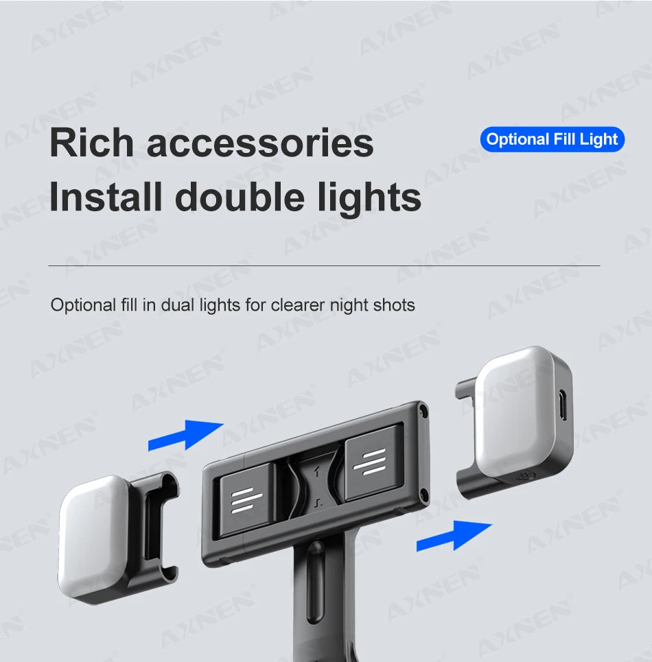 P02 360 Rotation Follow-up Gimbal Stabilizer Monopod Desktop Tracking Gimbal with Remote for Phone Live Photography