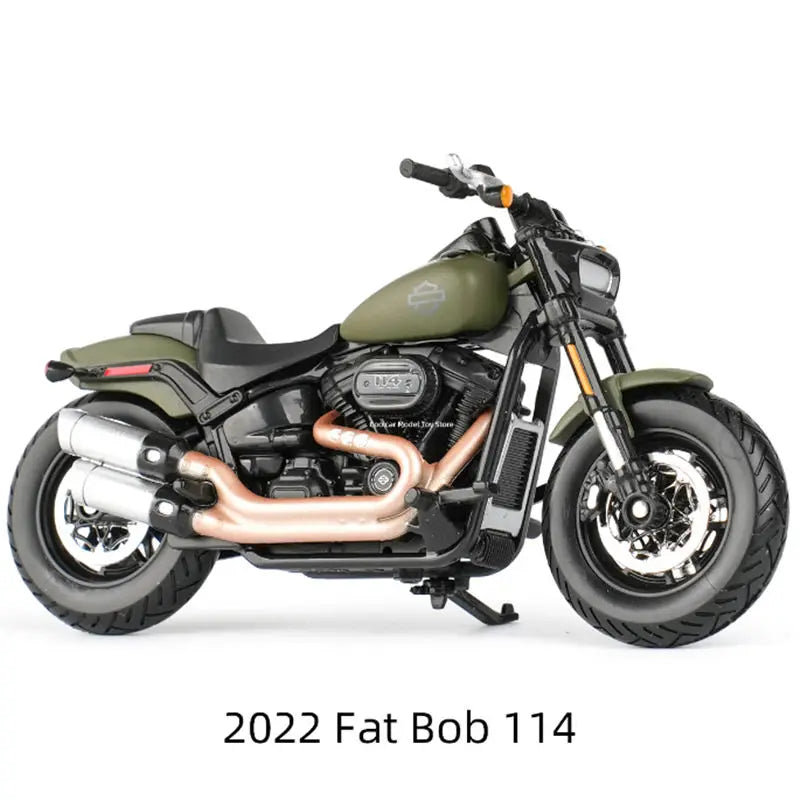 Diecast Harley Fat Bob 114 2022 Motorcycle Model 1 to 18 Scale