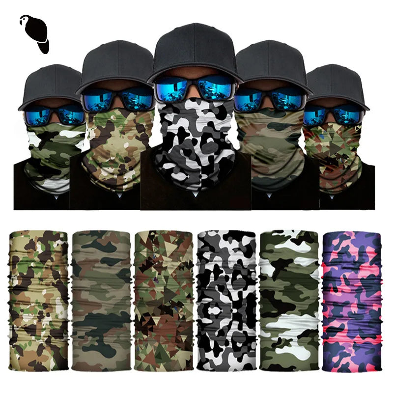 Camouflage Mountaineering Neck Scarves Outdoor Riding Windproof Mask Summer Sun Protection Headscarf