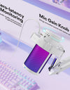 Gamerwave DGM20S USB Microphone Gaming Mic Condenser Mic RGB Mic Noise Canceling Mic with Mic Gain,RGB Light,One key mute