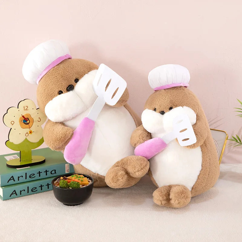 50cm Kawaii Plush Toy Stuffed Doll Anime Chef Seal Cute Large Animal Doll Kids Birthday Gift for Children Plushie Toy