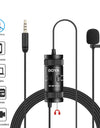 3.5mm Lavalier Lapel Microphone for Mobile Phone PC Laptop Camera Wired Microfon for Speaking Audio Vlogging BY-M1 PRO II