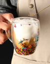1/2/4PCS Double Wall Clear Glass Coffee Mugs Double Insulated Glass Cup For Hot Cold Beverages Cappuccino Espresso Cup