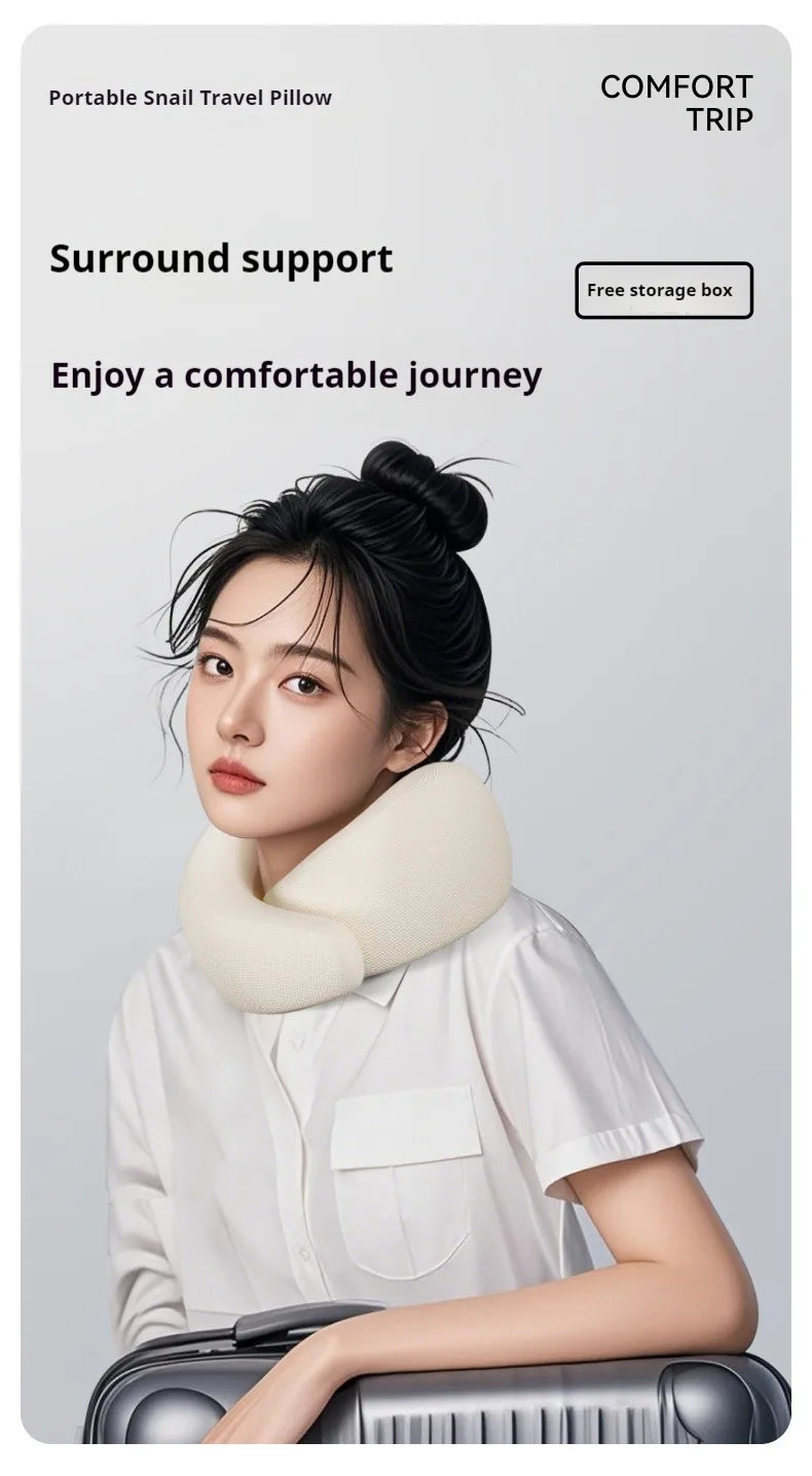 U-Shaped Neck Pillow Neck Support Slow Rebound Adjustable Travel Neck Pillow Washable Memory Foam Sleep Nap Pillows Travel Use