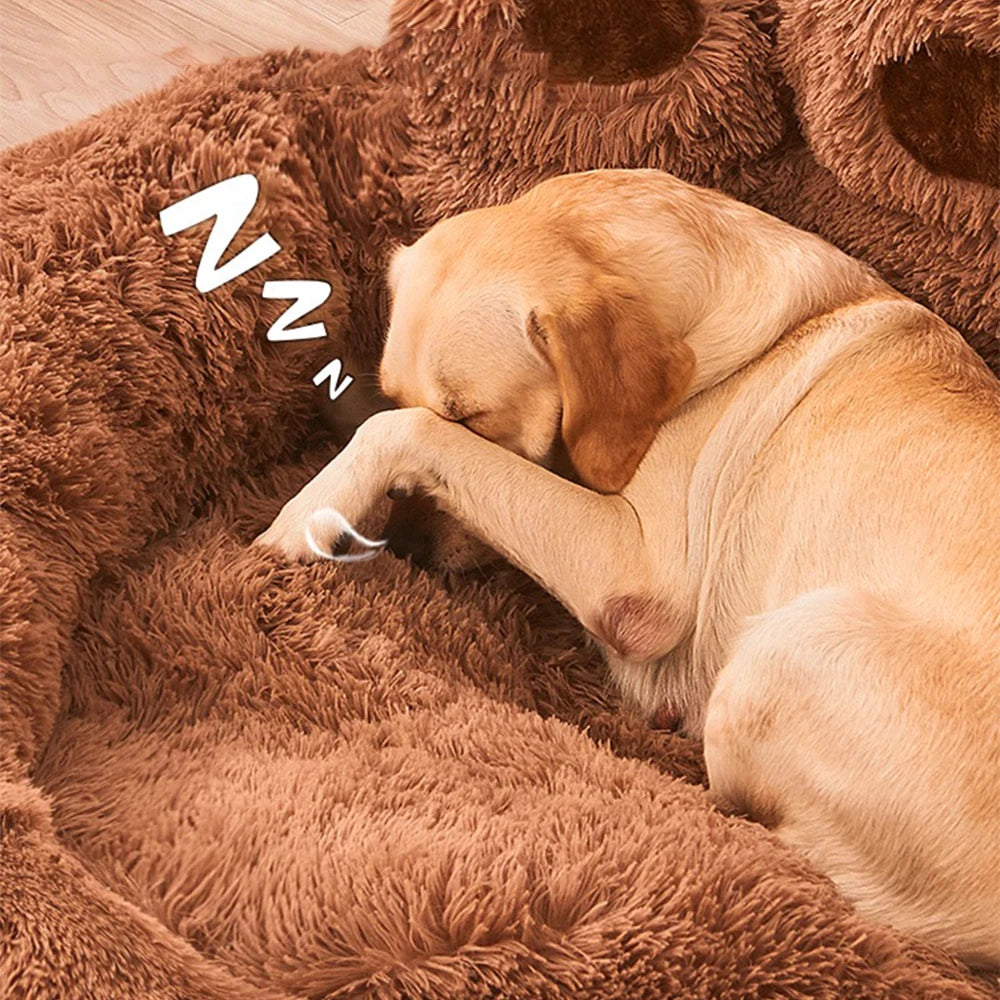 Winter Plush Pet Sofa Bed for Dogs and Cats