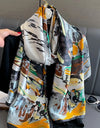 Silk Soft Scarf Women Stylish Print Long Shawl Handkerchief Summer Elegant Travel Wrap Hot
