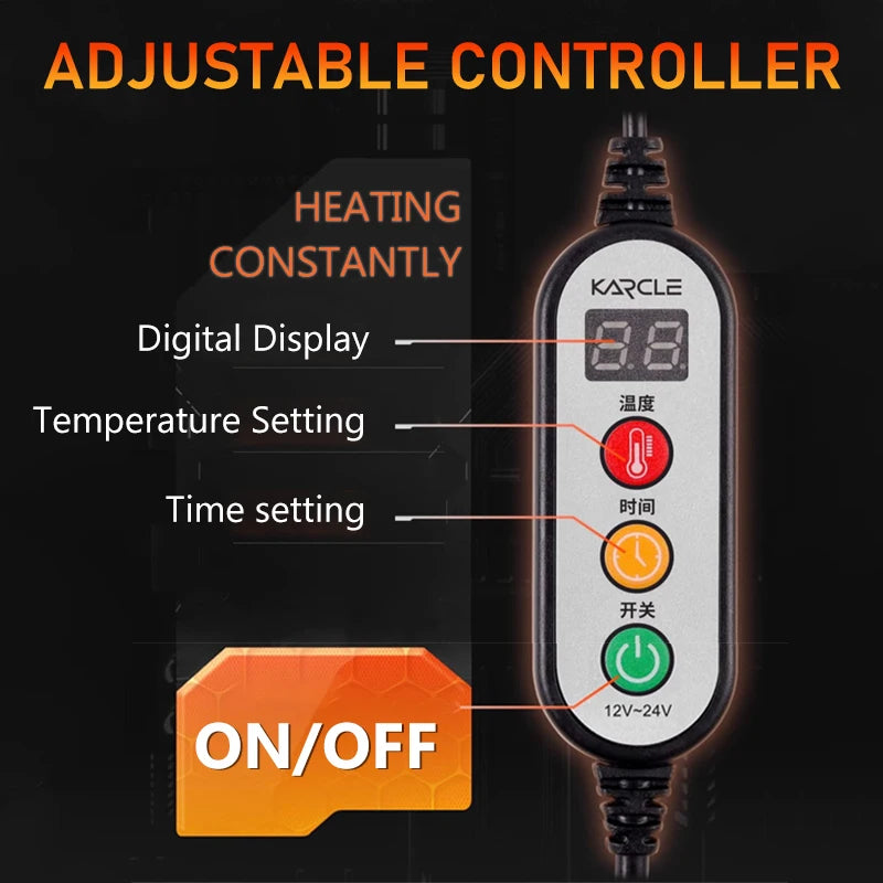 Heated Car Seat Cover Fleece Graphene Fast Car Seat Heater 12/24V Warm Plush Seat Protector Car Heating Mat Winter Seat Cushion