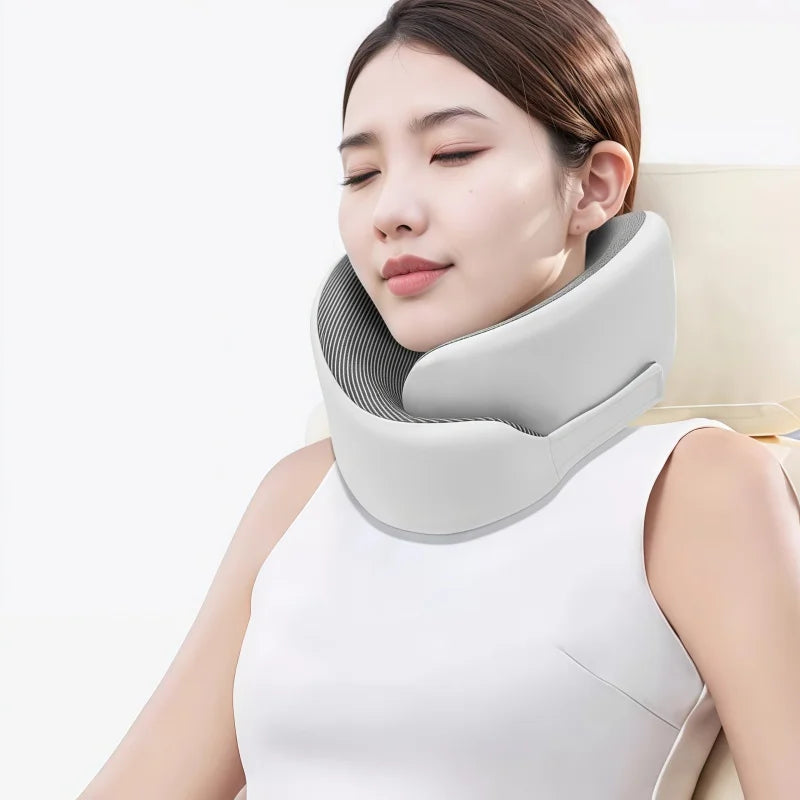 Memory Sponge Neck Pillow Adjustable Size U-shaped Neck Pillows Portable Nap Pillow For Travel Working Cervical Vertebra Protect