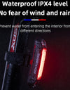Bicycle Rear Light 500mAH USB Rechargable LED Lamp Bike Tail Light Safety Warning Seatpost Riding Cycling Taillight