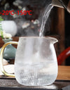 480/650ml Stripe Clear Glass Teapot With Tea Strainer Infuser Heat-resistant Kettle Kung Fu Flower Puer Oolong Pot Teaweare