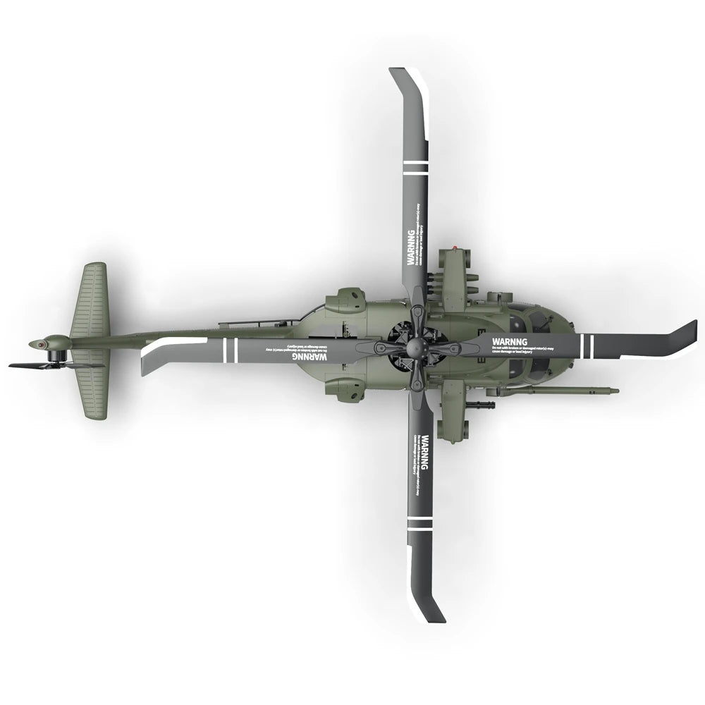 Six Channel Flybarless Remote Control Military Helicopter With Six Axis Gyroscope