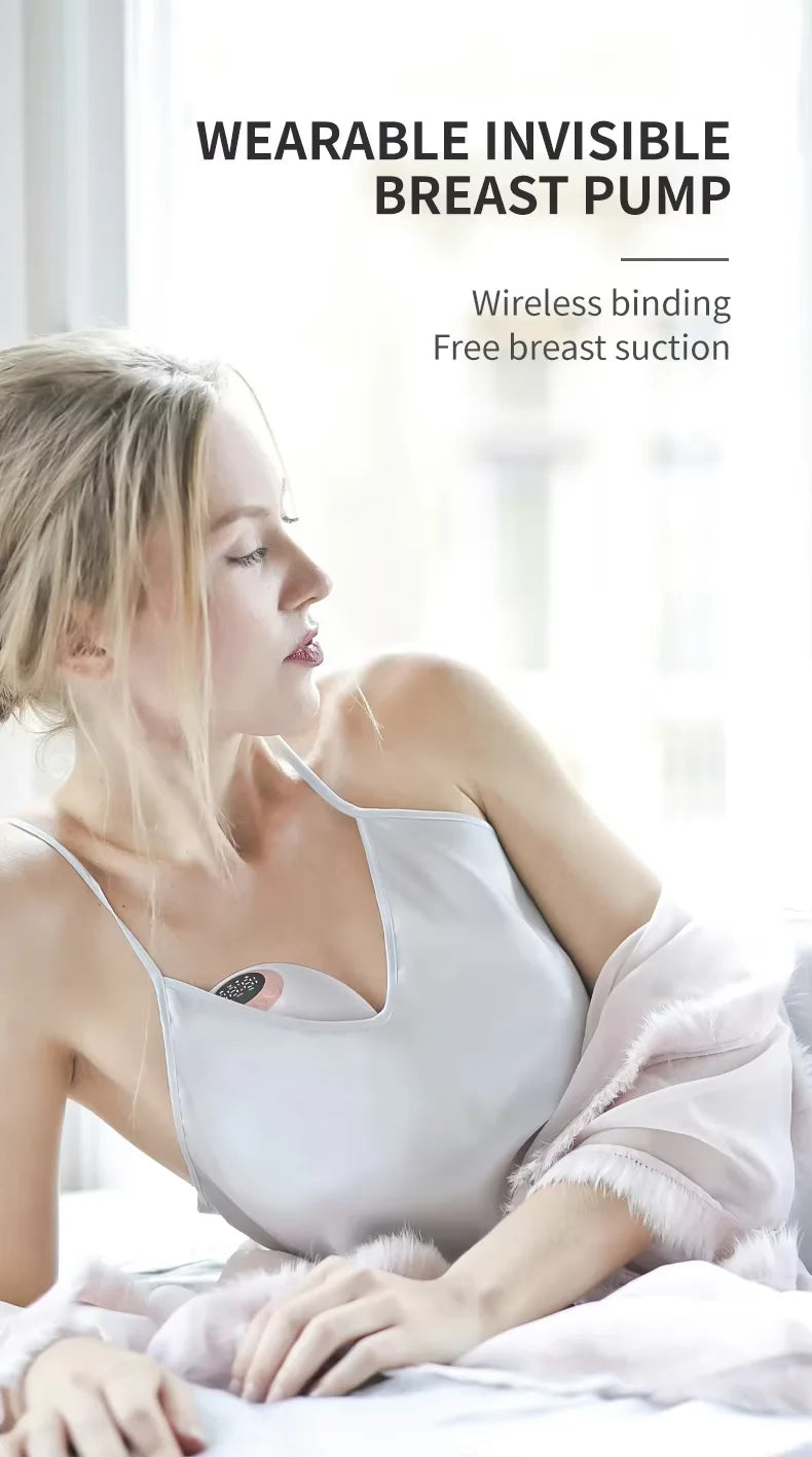 Wearable BPA-Free Wireless Bra Breast Pump with Cordless Bottle Design Wearable Silicone Flange Milk Manual Breast Pump
