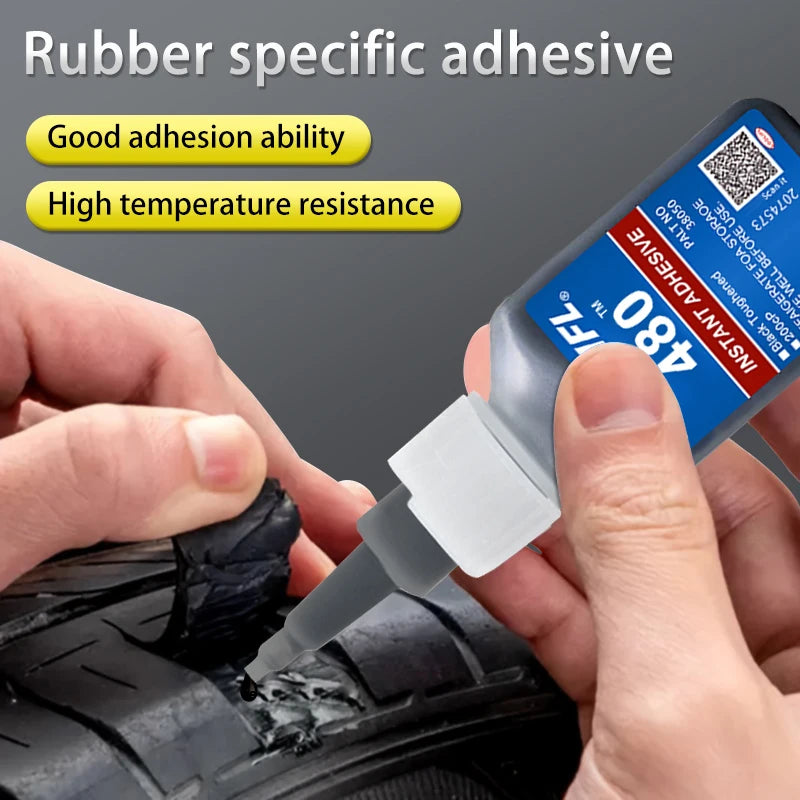 480 Black Super Black glue for Plastic Wood Metal tyres Rubber shoes Strong Adhesive Repair