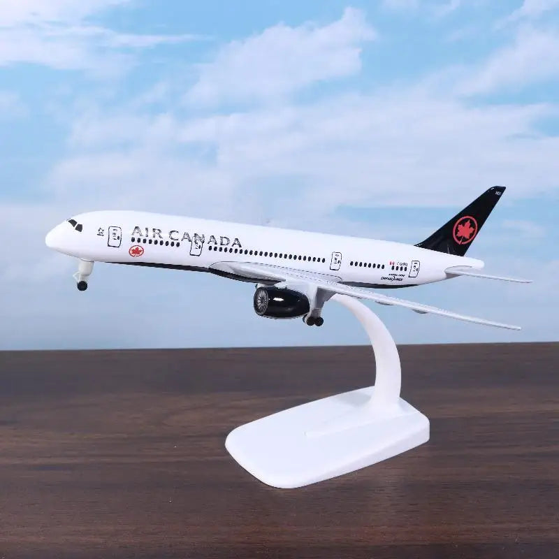 1 Set Alloy Metal Air Canada Airlines B787 Airways Diecast Airplanes Building Kit With Wheels 20cm Plane Model Toy