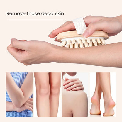 Body Anti Cellulite Brush Soothing Wooden Essential Oil Spa Air Cushion Massage Hair Comb Scalp Massage Brush Dead Skin Remover