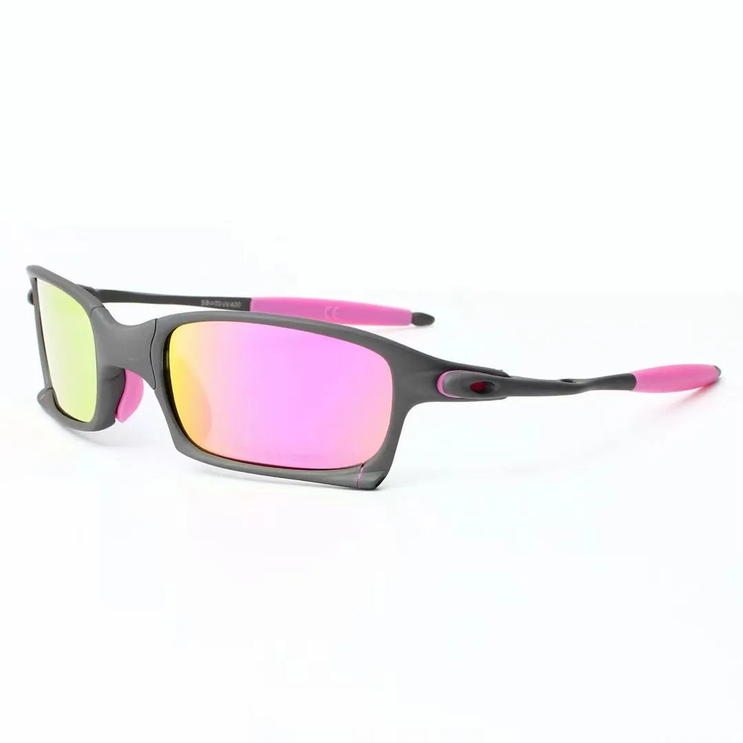Polarized UV400 Cycling Sunglasses – Gray Metal Frame Fishing Riding Bicycle Eyewear
