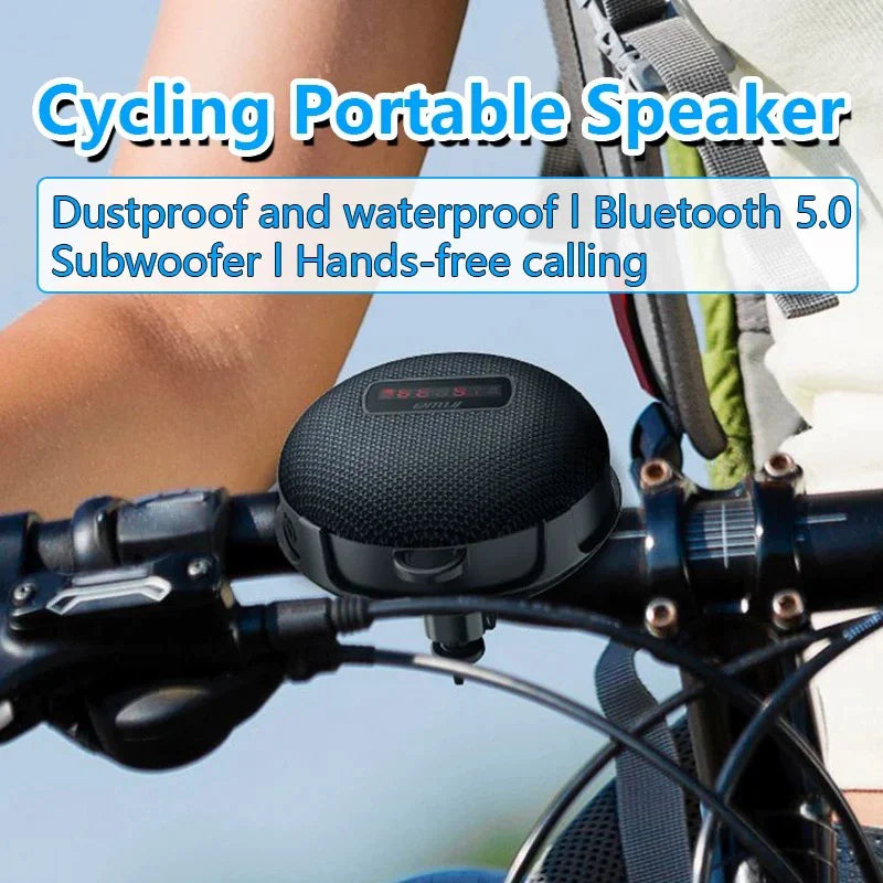Bicycle Speed Display Speaker PLUS Portable Waterproof Long Battery Life 8W Mini Cycling Wireless Bluetooth Speaker