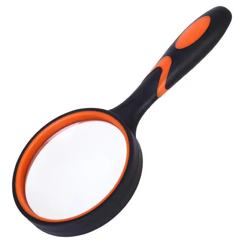 8X Handheld Magnifying Glass 50mm 75mm Rubber Handle