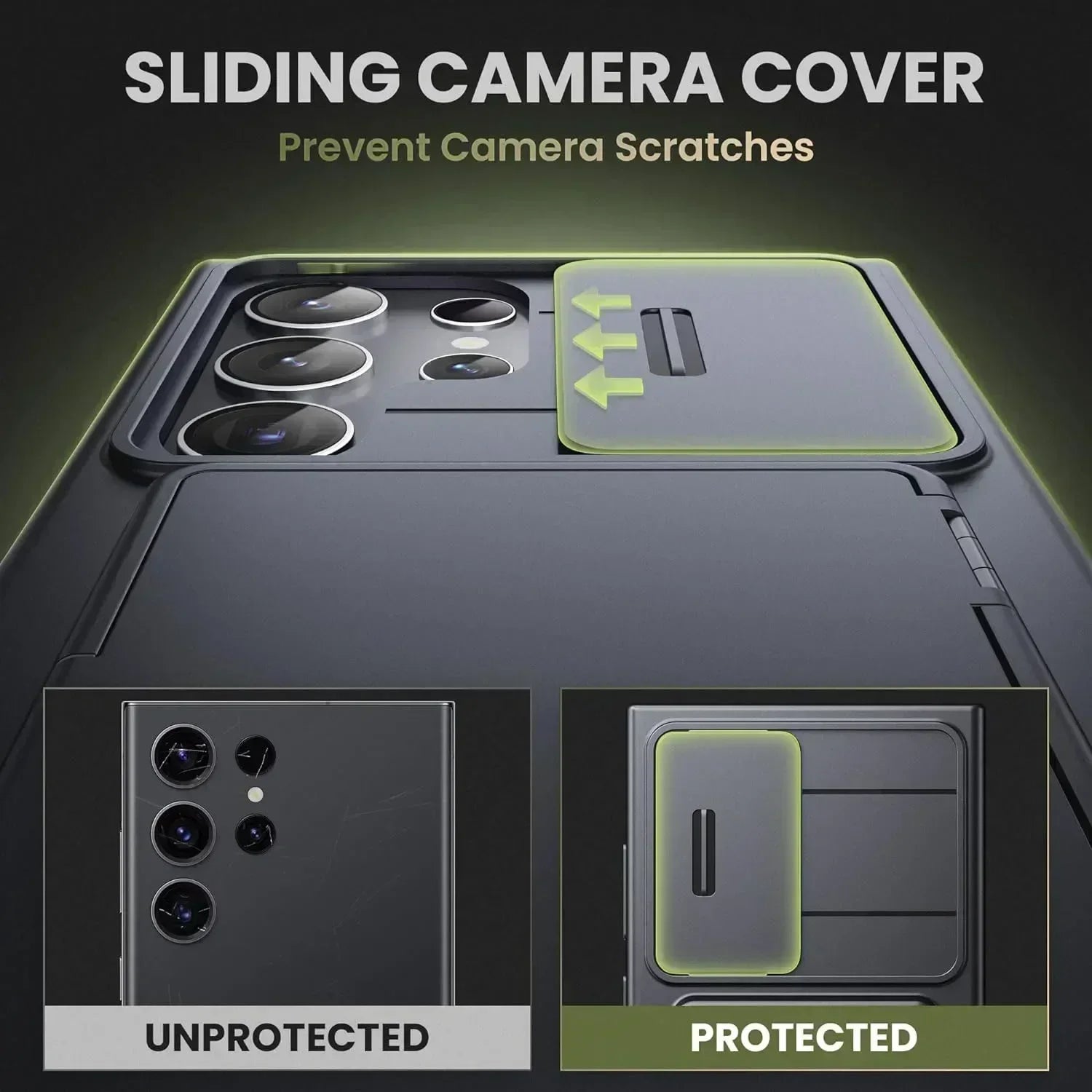 For Samsung Galaxy S24 Ultra Wallet Case With Card Holder Stand Sliding Camera Cover RFID Blocking Rugged Shockproof Protection