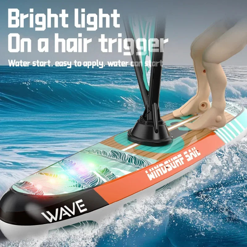 Rc Boat Sailboat Yachting Kayaking Remote Control Sailing Rowing Boat Paddling Summer Pool Waterproof Water Competition Toy