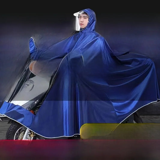 Large Double Person Waterproof Motorcycle Rain Poncho with Foot Coverage