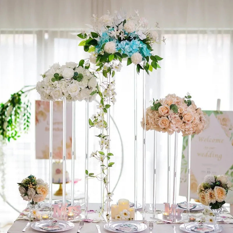 Wedding Centerpieces Acrylic Vases Flowers Stand for Birthday Party Tables Decorations Window Display Rack Cake Stand Home Decor