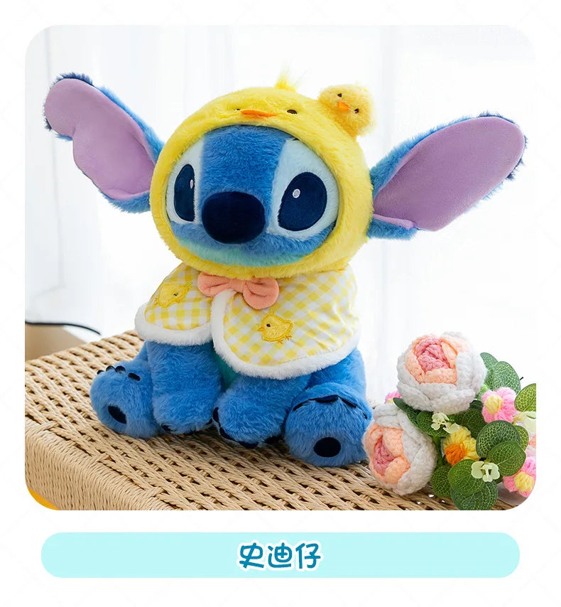 Disney's popular cute Stitch and Winnie plush toys, cute Winnie the Pooh dolls, girls' holiday and birthday gifts