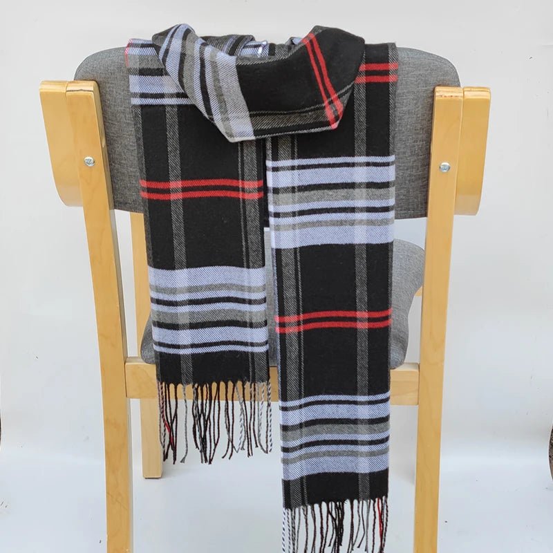 Classic lattice men soft shawl plaid scarves shawl wraps shawl neckerchief headband muffler