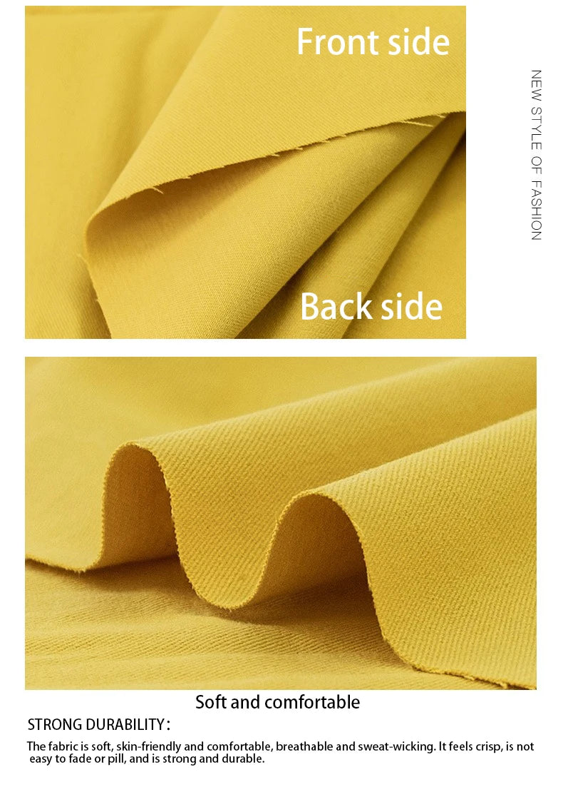 1/2/3M 100% Cotton Thickened Solid Color Clothing Jacket Suspender Skirt Dress Jeans DIY Sewing Fabric