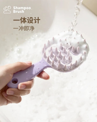 Extended Handle Soft Silicone Shampoo Scalp Hair Massager Hair Washing Comb Shower Brush Bath Spa Massage Brush Beauty Hair Tool