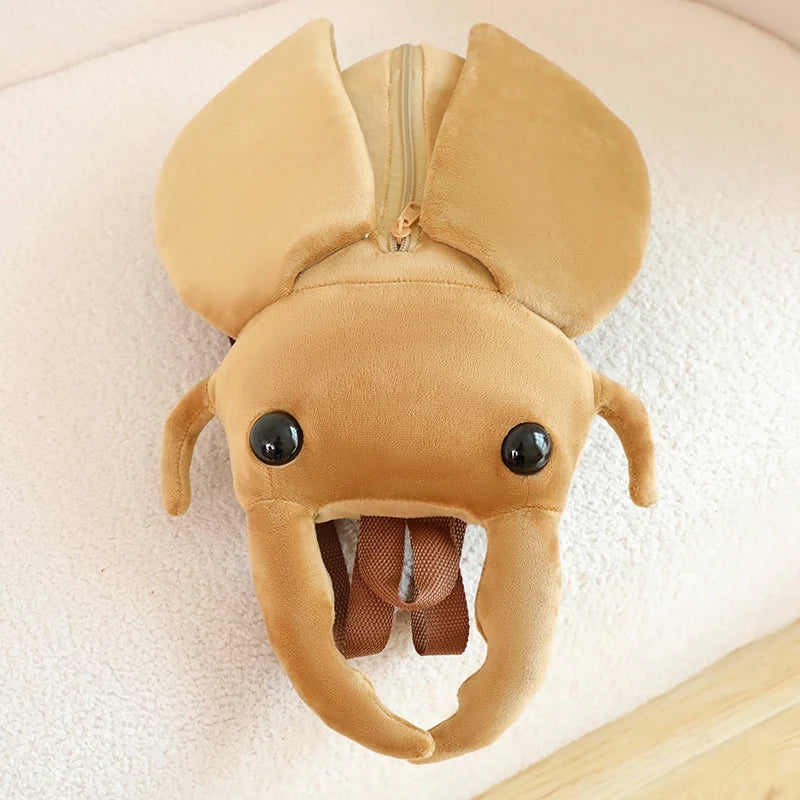 Creative Beetle Plush Backpack Soft Insect Stuffed Bag