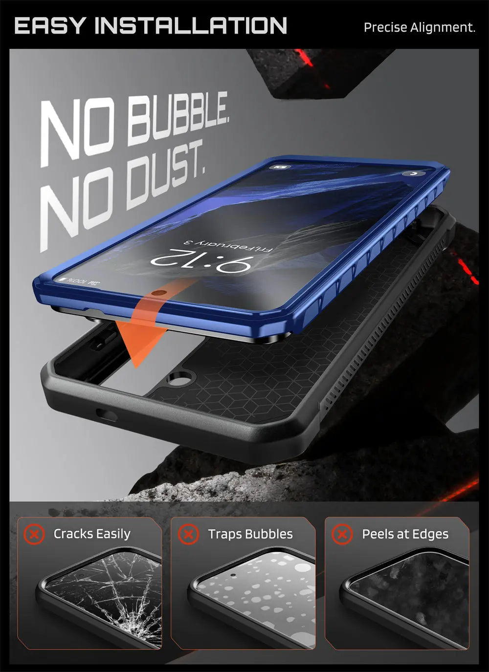 Rugged Magnetic Phone Case with Kickstand Screen Protector and Belt Clip for Samsung Galaxy S26