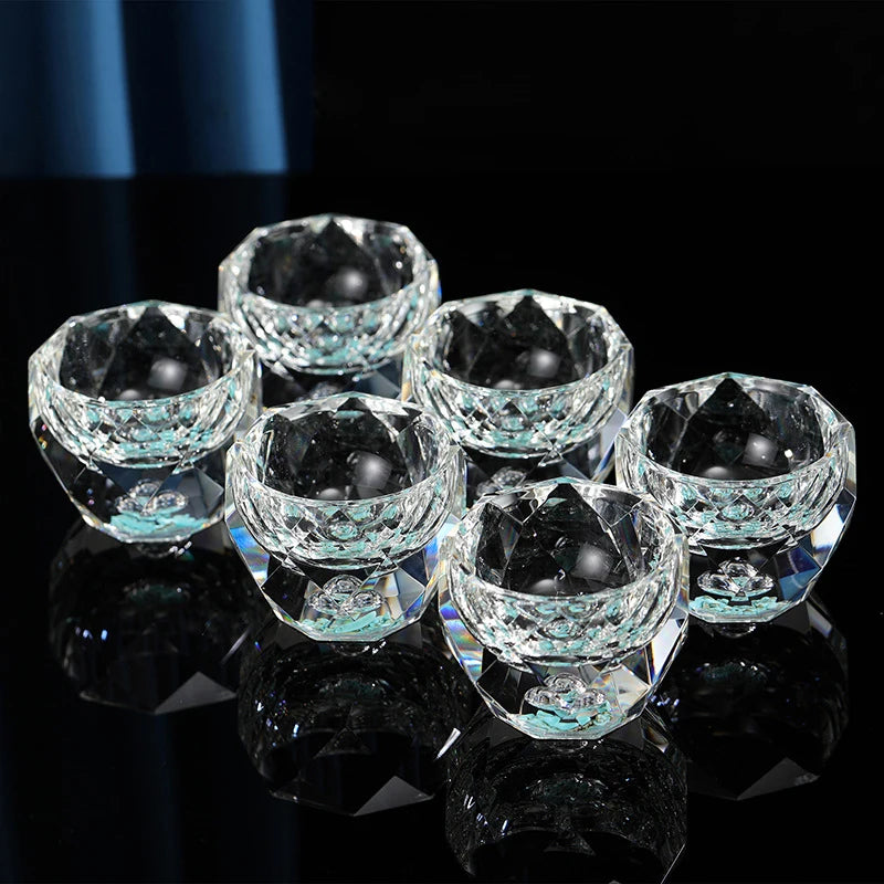 Diamond Cutting Crystal Liquor Glasses Set With Wine Dispenser Vodka Shot Glass Wine Glasses Whiskey Spirits Sake Brandy Teacup