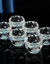 Diamond Cutting Crystal Liquor Glasses Set With Wine Dispenser Vodka Shot Glass Wine Glasses Whiskey Spirits Sake Brandy Teacup