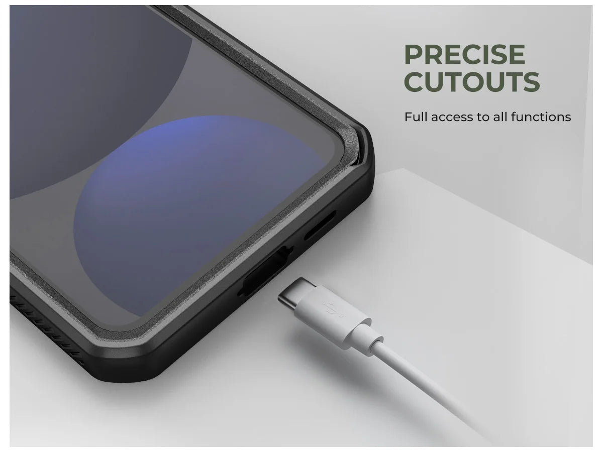 For Samsung Galaxy S24 FE Case with Camera Cover & Built-in Screen Protector Magnetic Rugged Shockproof Protective Cover Holder