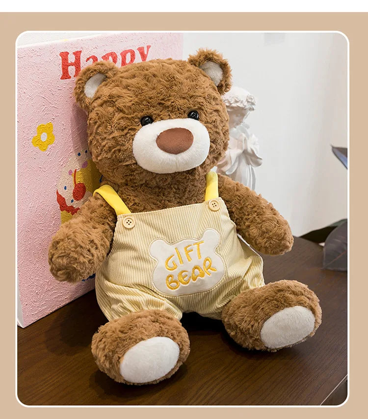 Kawaii Plush Teddy Bear Sitting Posture Stuffed Doll Soft Cute Cuddly Toy for Kids Birthday Xmas Gift Large Small Size Wholesale