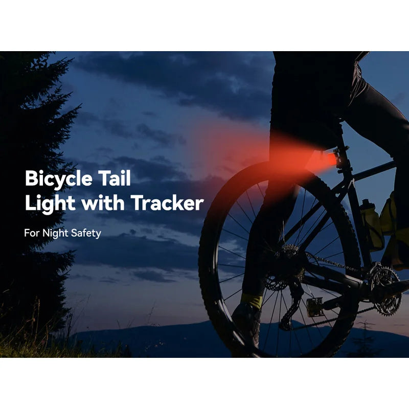 Bicycle Airtag Tracker Reflective Bracket Road Bike Hidden Locator Anti-theft Anti-lost Multi-function Bracket Warning Light